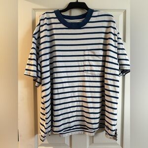 GAP x Doen Navy and White Striped Tee 100% cotton